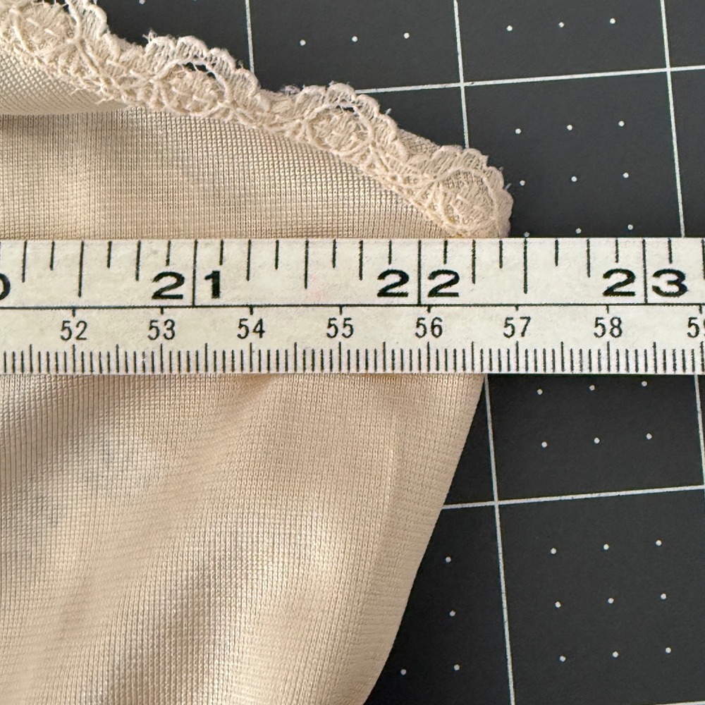Vintage Y2K Nude Lace Trim Camisole Tank Top Womens XL 42 Regency Minimalist‎ - Picture 4 of 6